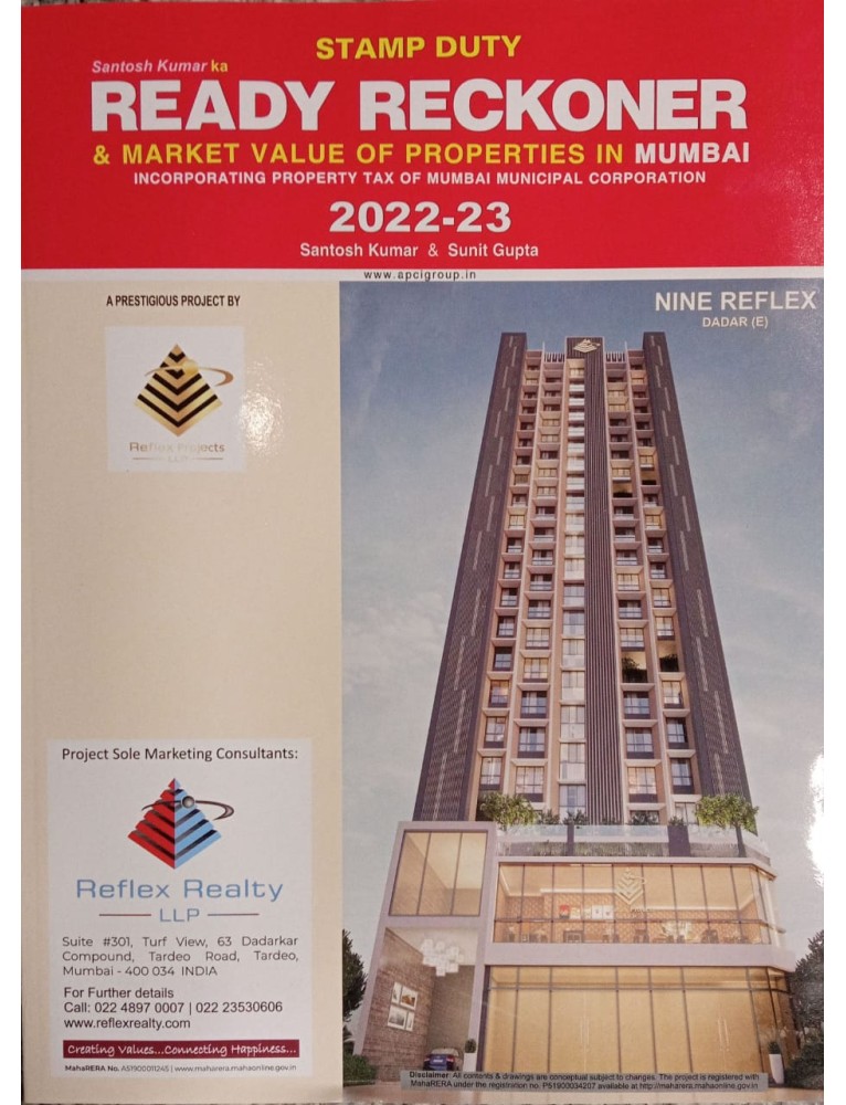 STAMP DUTY READY RECKONER and MARKET VALUE OF PROPERTIES IN MUMBAI 202324 BY SANTOSH KUMAR